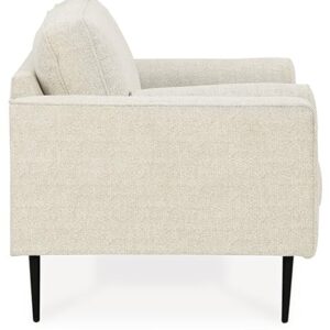 Signature Design by Ashley Hazela Contemporary Loveseat with 2 Bolster Pillows, Beige