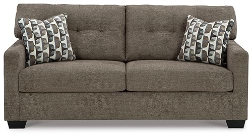 Signature Design by Ashley Mahoney Contemporary Tufted Sofa, Dark Brown