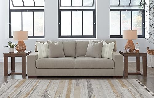 Signature Design by Ashley Maggie Contemporary Sofa for Living Room, Light Brown