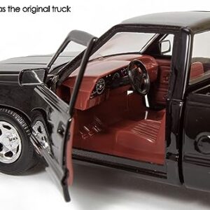 All Star Toys 1992 Chevy 454SS Pickup Truck 1/24 Scale Diecast Model Car Black with Red Interior Motormax 73203 Exclusive Edition