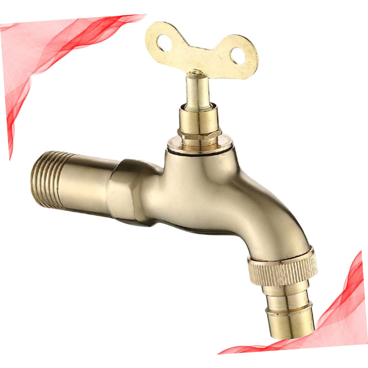 OSALADI Bathtub Faucet Faucets for Bath Sinks Copper Water Tap Wash Machine Tap Toilet Water Tap Kitchen Water Tap Washing Machine Faucet Quickly Open The Water Spout Stainless Steel