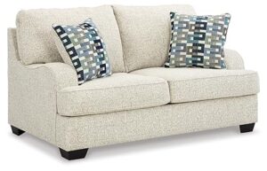 signature design by ashley valerano casual loveseat for living room, beige