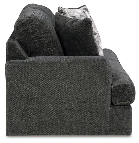 Signature Design by Ashley Karinne Casual Loveseat with Non-skid Legs, Gray