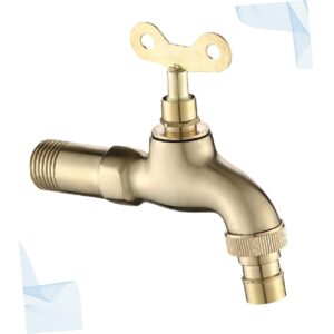 OSALADI Bathtub Faucet Faucets for Bath Sinks Copper Water Tap Wash Machine Tap Toilet Water Tap Kitchen Water Tap Washing Machine Faucet Quickly Open The Water Spout Stainless Steel