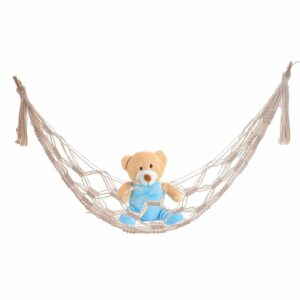 Toy Storage Hammock for Stuffed Animals Boho Storage Hammock Plush Toy Storage Net Soft Toy Net Hammock for Kids Room