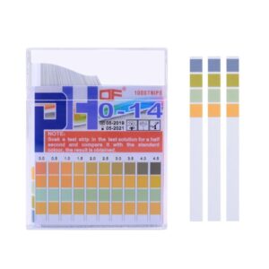 hobbyin ph test strips, 0-14, 0.5 accuracy 100ct, ph strips ph test paper for test drinking water,pools, aquariums, monitor body ph levels