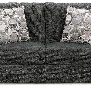 Signature Design by Ashley Karinne Casual Loveseat with Non-skid Legs, Gray