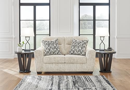 Signature Design by Ashley Lonoke Contemporary Loveseat for Living Room, Beige