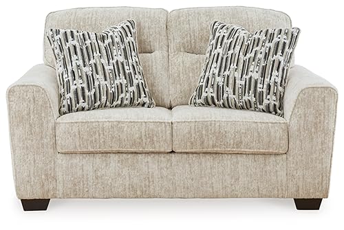 Signature Design by Ashley Lonoke Contemporary Loveseat for Living Room, Beige