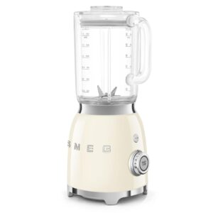 SMEG 50's Retro NEW Countertop Blender with 4 Presets and 4 Speed Settings with 6 Cup BPA Free Titan Renew JUG, BLF03CRUS, Cream