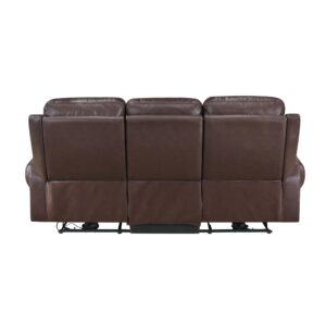 Lexicon Jaunt Wall-Hugger Power Double Reclining Sofa, Brown