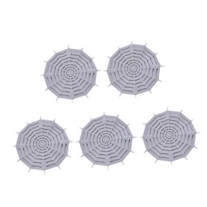 doitool 5pcs bathroom sink drain stopper creative bathtub stopper kitchen drain plugs shower hair catcher sink hair stopper drain filter screen floor hair stopper basket spider web