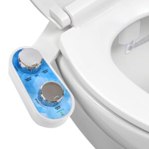 tanguo bidet attachment for toilet, adjustable pressure control &self-cleaning dual nozzle (feminine/bidet wash) toilet bidet, cold water sprayer bidets for existing toilets