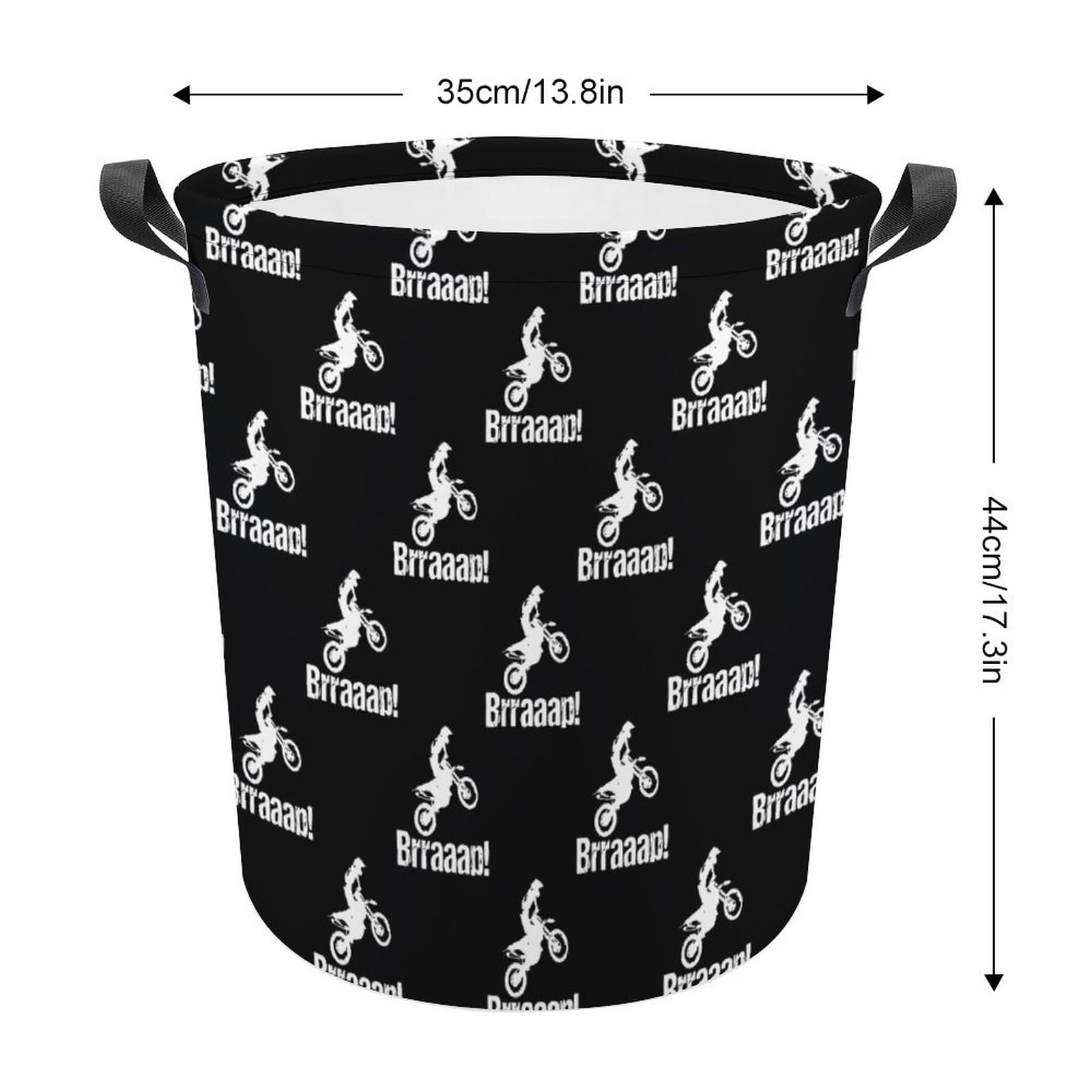 Laundry Basket - Brraaap Dirt Bike Motocross Handy Laundry Collapsible Foldable, Decorative Storage Baskets for Toys