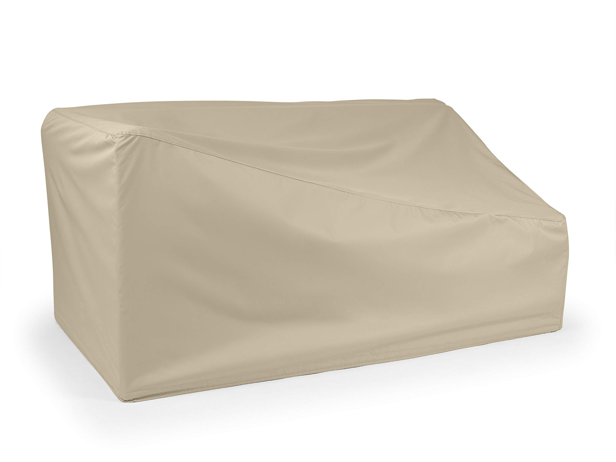 Covermates Outdoor Left Arm Sectional Sofa Loveseat Cover - Water Resistant Polyester, Drawcord Hem, Mesh Vents, Seating and Chair Covers, 58W x 34D x 30H, Khaki