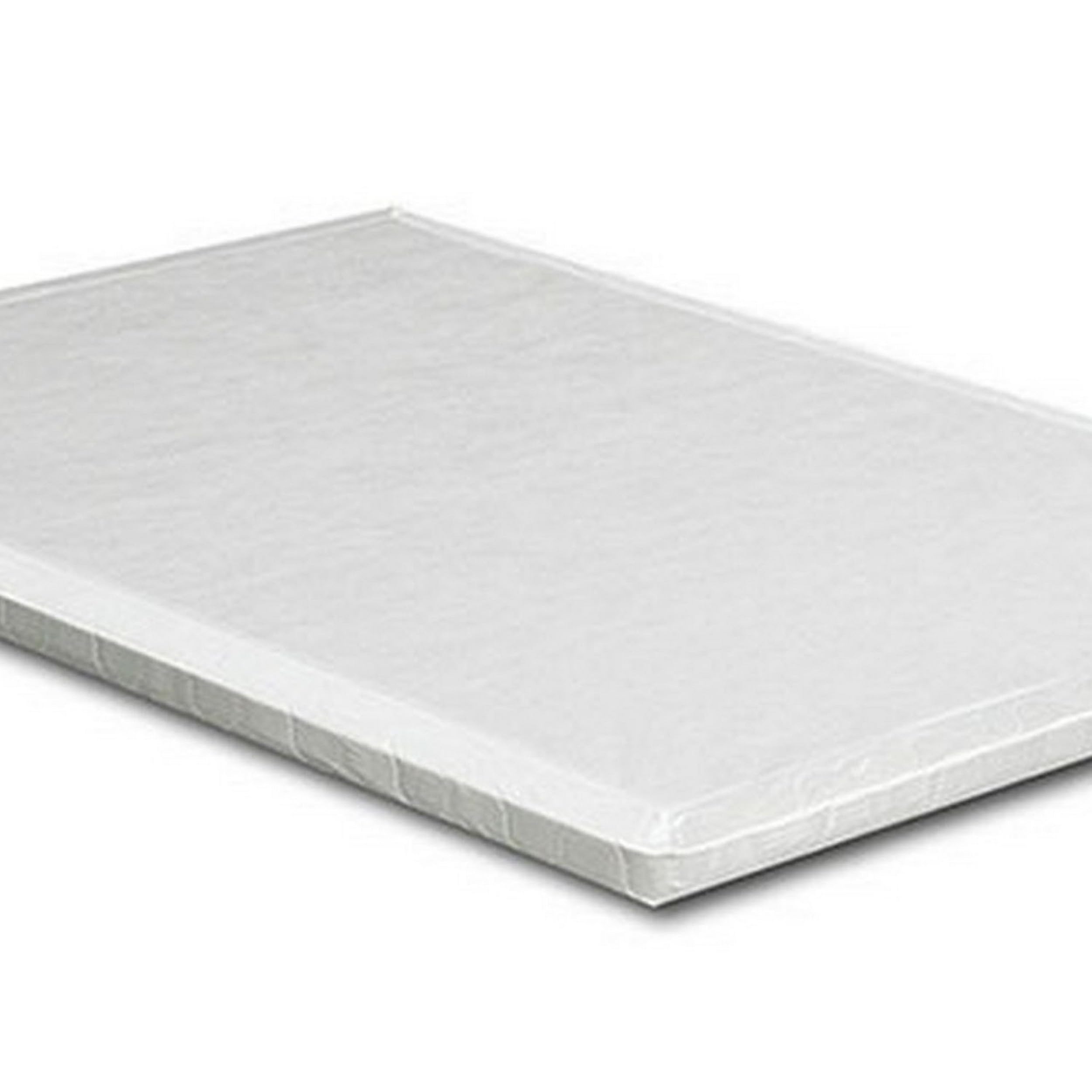 Benjara Amo 2 Inch King Size Bunkie Board Mattress Foundation with Slats, Foam, White