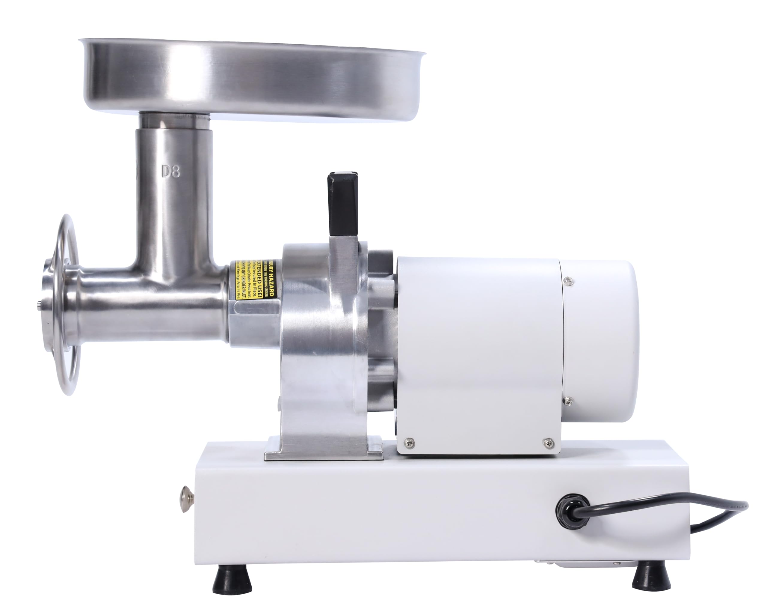 MEAT! .5 HP Dual Meat Grinder with 3 Stuffing Tubes, 2 Stainless Steel Grinding Plates, and a Stainless Steel Stuffing Plate for Making Ground Meat