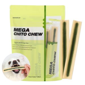 doctor by megachitochew - dog dental chew - dog bully sticks for large dogs and medium dogs, 7 sticks, 6 inches, odor free bully sticks for dogs, cleans teeth and control plaque