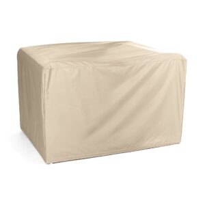 Covermates Outdoor Modular Club Chair Cover - Water Resistant Polyester, Drawcord Hem, Mesh Vents, Seating and Chair Covers, 34W x 34D x 30H, Khaki