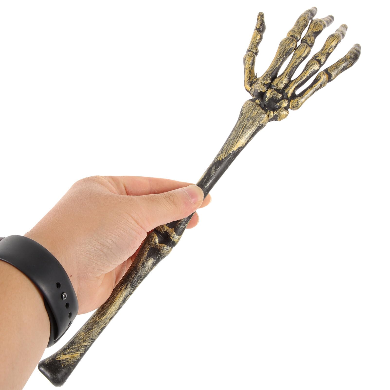 EXCEART Halloween Skeleton Hands Salad Tongs: 1 Pair Skull Salad Spoon Skeleton Arm Serving Forks Appetizer Kitchen Tableware for Haunted House Party Utensils