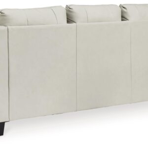 Signature Design by Ashley Genoa Modern Leather Match Sofa, White