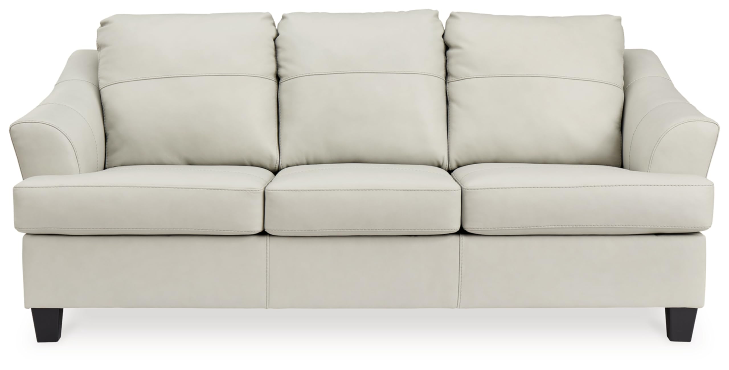 Signature Design by Ashley Genoa Modern Leather Match Sofa, White