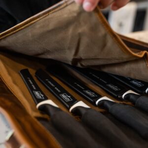 MEAT! Butcher Knife Rollup with Carry Strap to Hold Our Butcher Knife Set