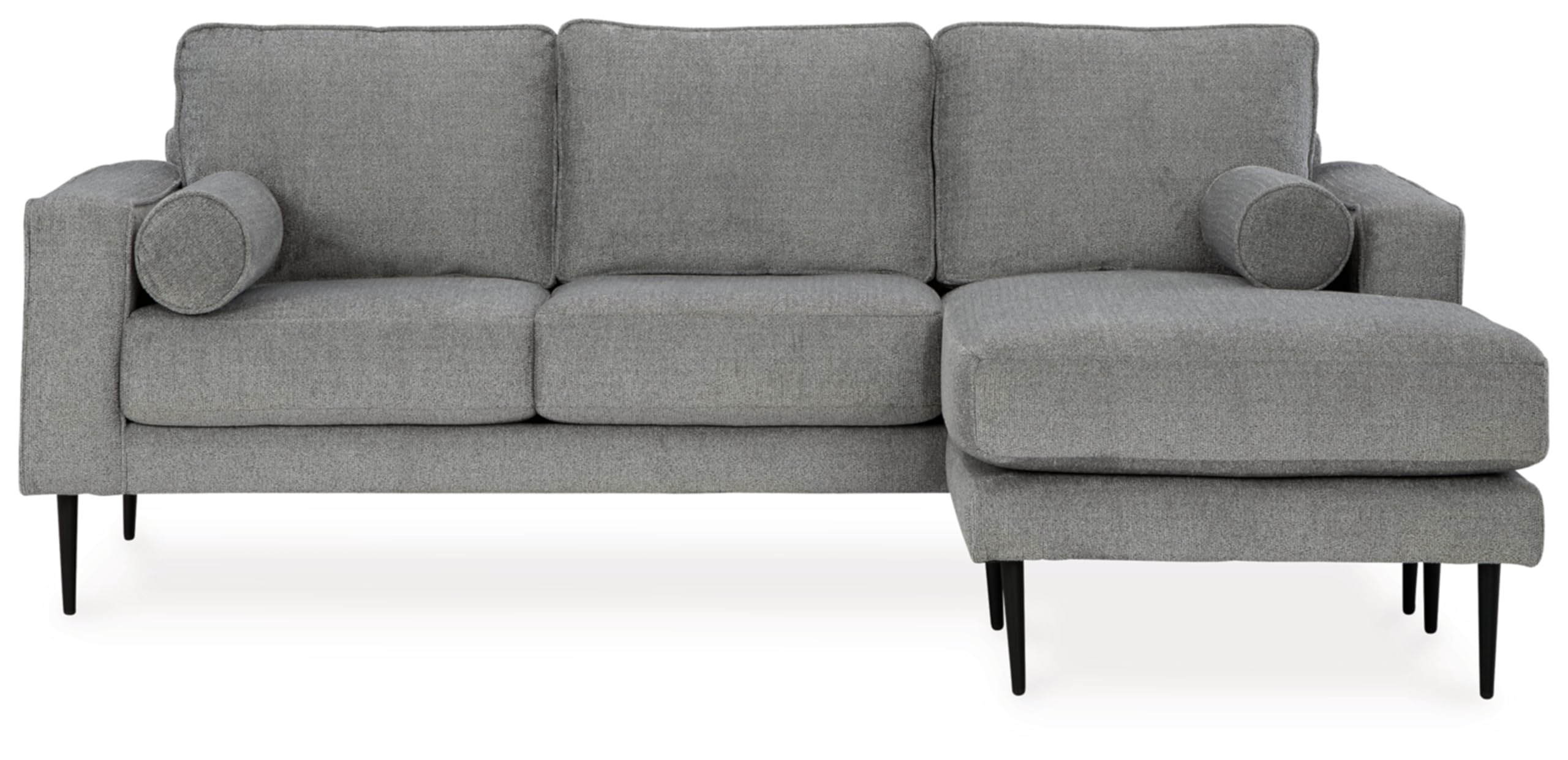 Signature Design by Ashley Hazela Contemporary Sectional Sofa Couch with Chaise Lounge, Gray