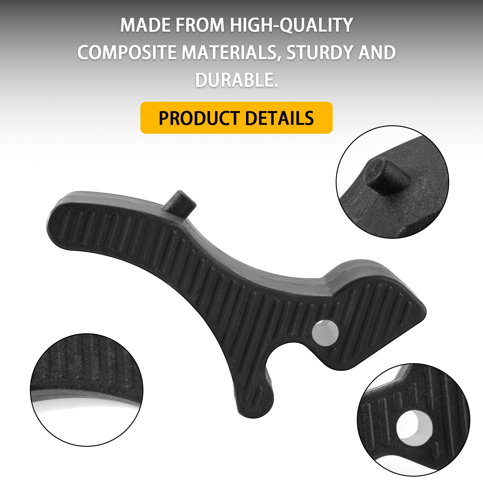 Composite Replacement Clips Replaces for Release Levers of Dewalt DW7231 Mounting Bracket Compatible with Dewalt Heavy Duty Miter Saw Stand DW723 DWX723 DWX724 DW730 DWX725, Black 2 Pack