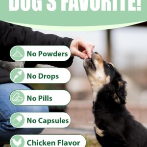 Hemp Calming Chews for Dogs Anxiety, Duck Flavored Calming Chews for Dogs 120 Chews Dog Calming Treats Natural Ingredients Calming Treats for Dogs Aid for Separation Barking Thunderstorms Travelling