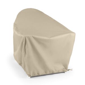 Covermates Outdoor Rounded Back Adirondack Chair Cover - Water Resistant Polyester, Drawcord Hem, Mesh Vents, Seating and Chair Covers, 32W x 34D x 38H, Khaki