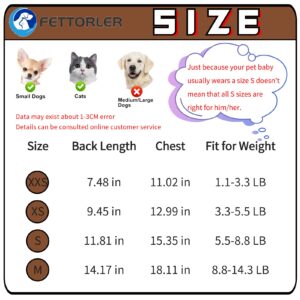 Dog Sweaters for Small Dogs Girl Dog Dress Sweater Winter Puppy Clothes Cold Weather Dog Coat Fleece Warm Pet Outfit Skirt for Chihuahua Yorkie Teacup Plaid Cat Apparel (XX-Small, Brown)