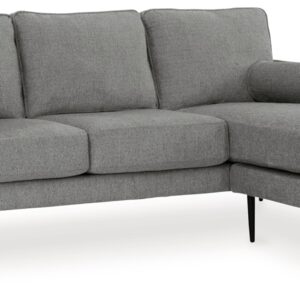 Signature Design by Ashley Hazela Contemporary Sectional Sofa Couch with Chaise Lounge, Gray