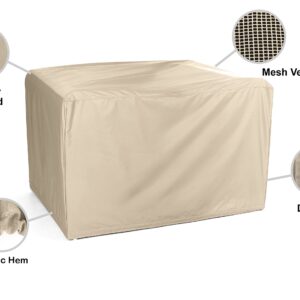 Covermates Outdoor Modular Club Chair Cover - Water Resistant Polyester, Drawcord Hem, Mesh Vents, Seating and Chair Covers, 34W x 34D x 30H, Khaki