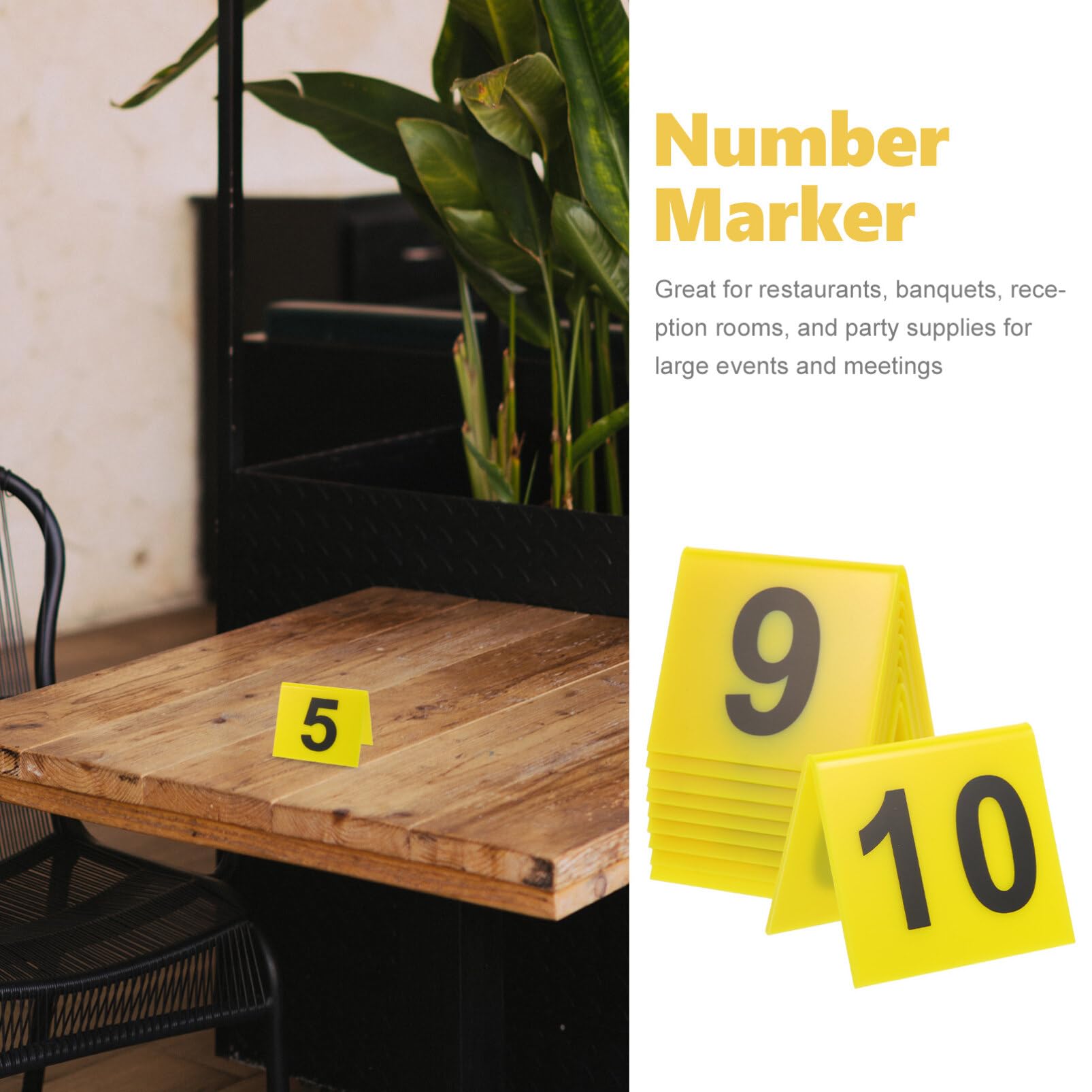 UPKOCH 10pcs Signage Reusable Table Numbers Detective Game Case Files Game Compact Evidence Marker Table Number Sign Table Number Tent Cards Banquet Acrylic Triangle Crime Scene