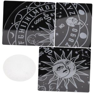 DOITOOL 4pcs Pendulum Dashboard Decision Making Office Decoration Acrylic Material Acrylic Divination Board Divination Board Ornament Table Divination Board Divination Accessory