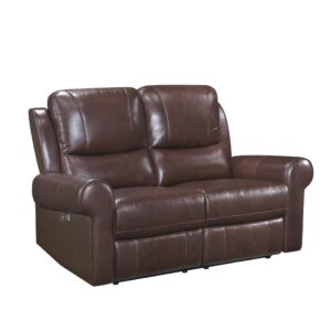 Lexicon Jaunt Wall-Hugger Power Double Reclining Loveseat, Brown