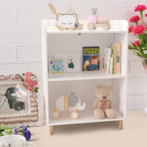 Zacis Kids Bookcase, 3-Tier Book Shelf Book RackToy Organizer Cabinet for Kids Room,Nursery, Playroom, Bedroom