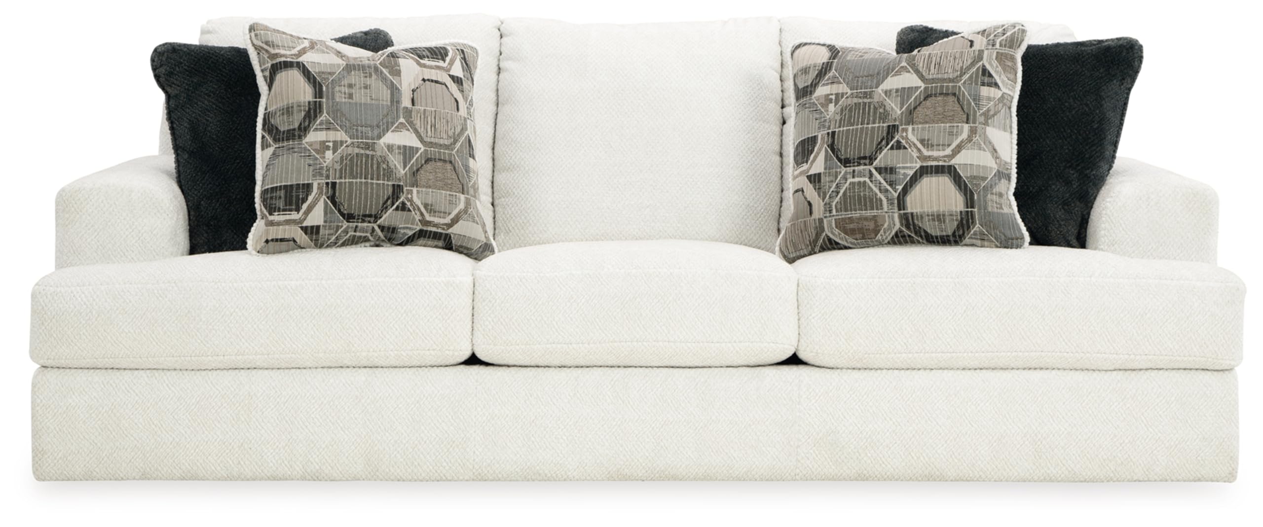 Signature Design by Ashley Karinne Coastal Sofa with Non-skid Legs, White