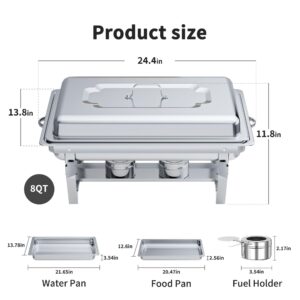 GGIU Chafing Dishes for Buffet Set: Chafers for Catering - Chafing Dish Buffet Set with Lids | Chafers and Buffet Warmers Sets | Serving Food Warmer | Chafers Servers Sets