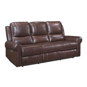 Lexicon Jaunt Wall-Hugger Power Double Reclining Sofa, Brown