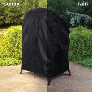 SUNCREAT Lawn Egg Chair Cover, Patio Furniture Cover for Indoor Outdoor Lounger, Black