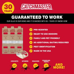 Catchmaster Mouse & Insect Glue Board Set, 36 Glue Boards & 30 Spider & Insect Glue Traps, Indoor Roach Trap for Home, Garage & Shed, Pet Safe Pest Control