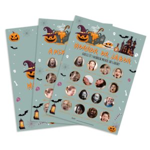 halloween party horror or labor baby shower game-30 players, funny baby shower games, games for baby shower, gender reveal party-hol01