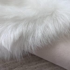 LAMBZY Bear Skin Rug Super Soft Fluffy Faux Fur for Bedroom Floor Sofa Living Room High-Density Plush Shaggy Carpet Sofa Cover Bedside Sheepskin Rug (2'x3', White)