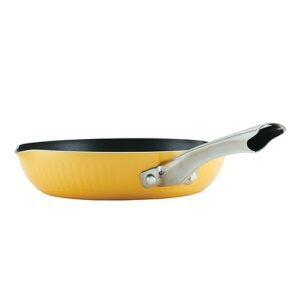 Farberware Style Nonstick Cookware Frying Pan/Skillet with Pour Spouts, Dishwasher Safe, 10 Inch - Yellow