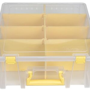 ArtBin Super Satchel Compartment Box - Stackable Durable Art Storage with 8 Removable Compartments, Smart Closure, and Portable Design for Craft Supplies, Threads, Ribbons, Paint Tubes