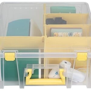 ArtBin Super Satchel Compartment Box - Stackable Durable Art Storage with 8 Removable Compartments, Smart Closure, and Portable Design for Craft Supplies, Threads, Ribbons, Paint Tubes