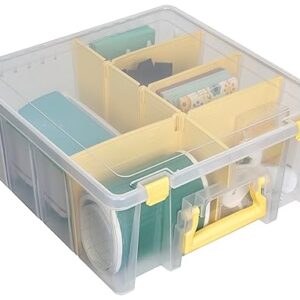 ArtBin Super Satchel Compartment Box - Stackable Durable Art Storage with 8 Removable Compartments, Smart Closure, and Portable Design for Craft Supplies, Threads, Ribbons, Paint Tubes