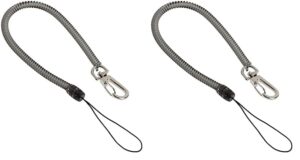 pacific handy cutter cl36 clip-on coil lanyard, for utility knives, safety cutters, and hand tools, extends to 48 inches, safe tool retention (pack of 2)